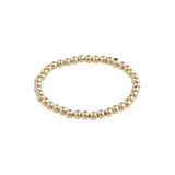 minimal gold jewelry, sleek gold bracelet, gold layering bracelet, modern gold beads