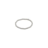 modern silver beads, polished silver bracelet