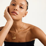 gold pendant necklace, Brenda gold necklace, textured gold pendants