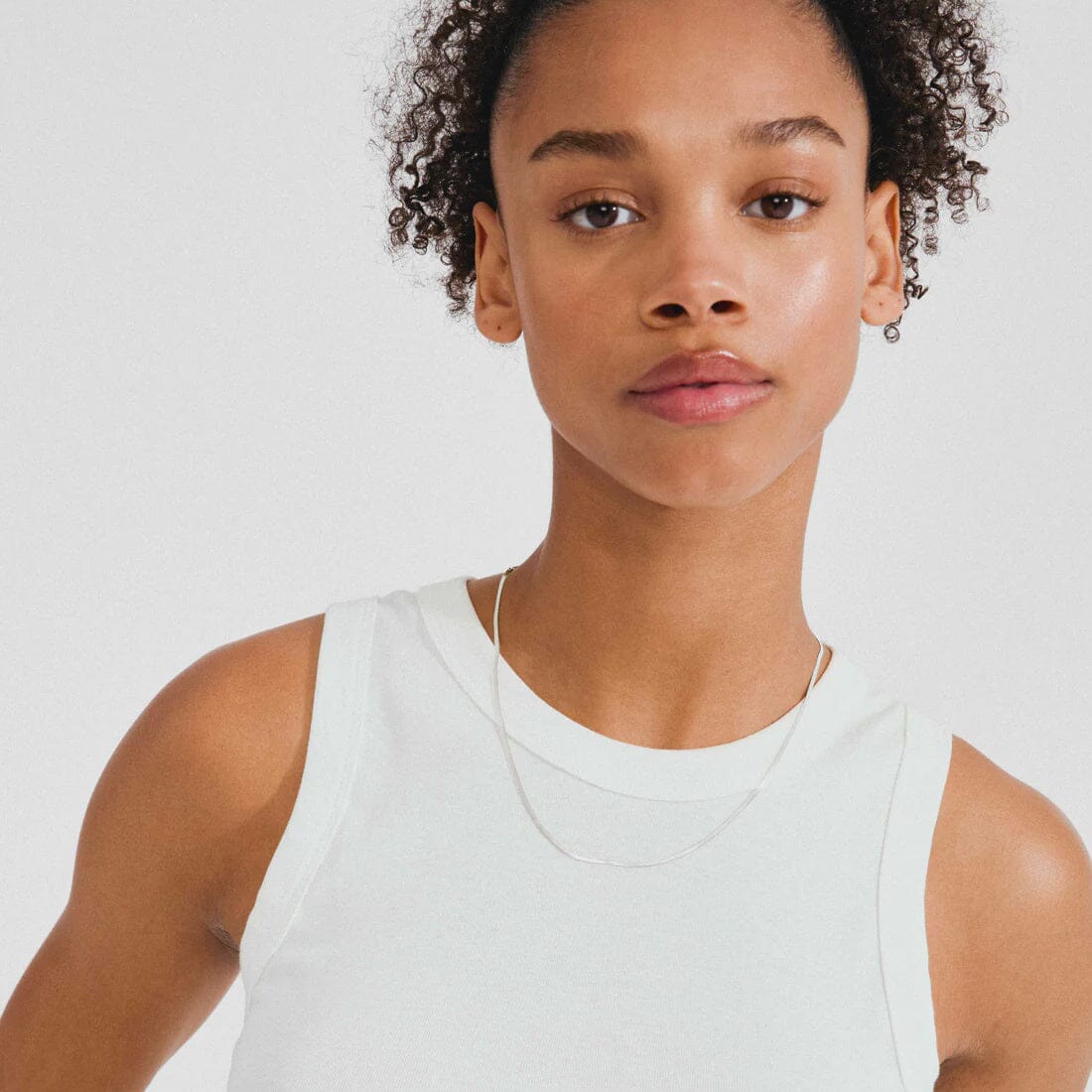 NIKITA HERRINGBONE CHAIN NECKLACE, PILGRIM, silver herringbone necklace
