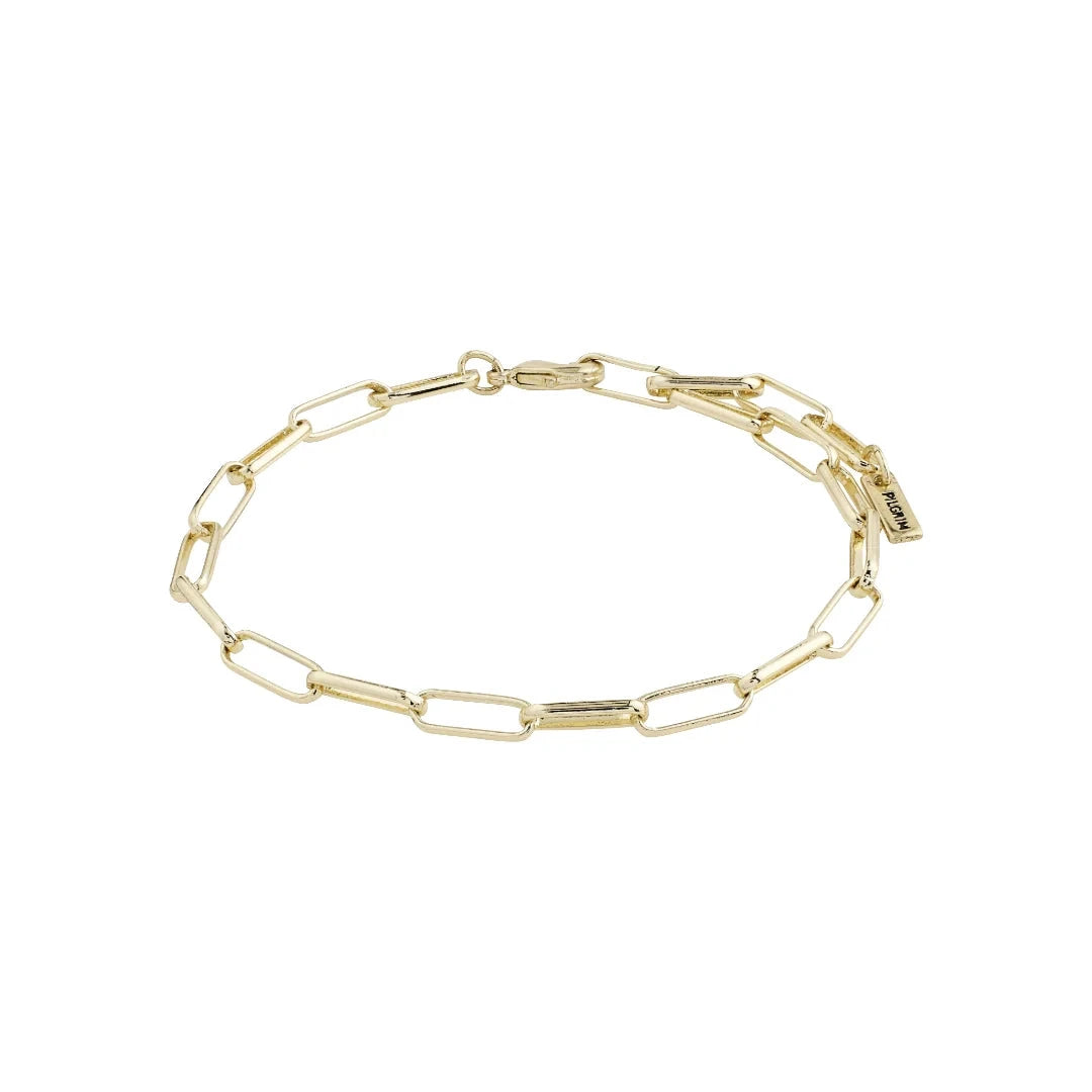toggle clasp bracelet, modern gold jewelry, statement link bracelet, gold plated chain bracelet