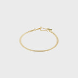 JOANNA GOLD BRACELET, PILGRIM, gold herringbone bracelet, flat gold chain bracelet, minimalist gold jewelry, sleek gold bracelet