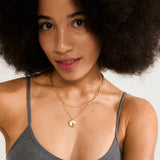 modern gold chain, double layer gold necklace