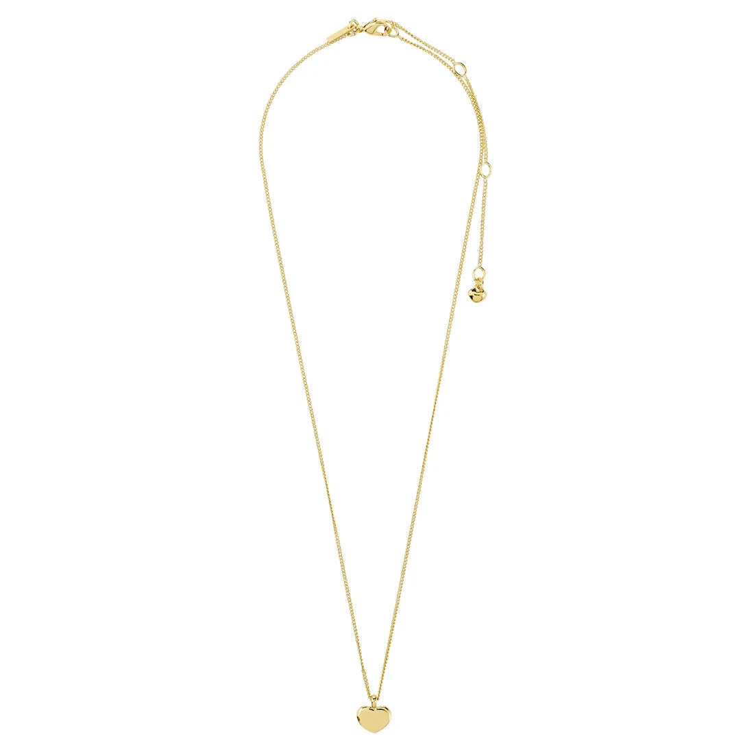 gold plated necklace, everyday gold necklace, minimalist gold jewelry, heart pendant necklace