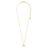 gold plated necklace, everyday gold necklace, minimalist gold jewelry, heart pendant necklace