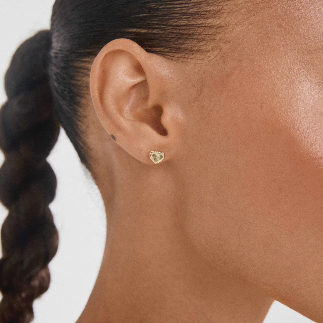 ARIN HEART STUD EARRINGS, PILGRIM, gold heart stud earrings, heart stud earrings gold, gold plated studs