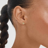 ARIN HEART STUD EARRINGS, PILGRIM, gold heart stud earrings, heart stud earrings gold, gold plated studs