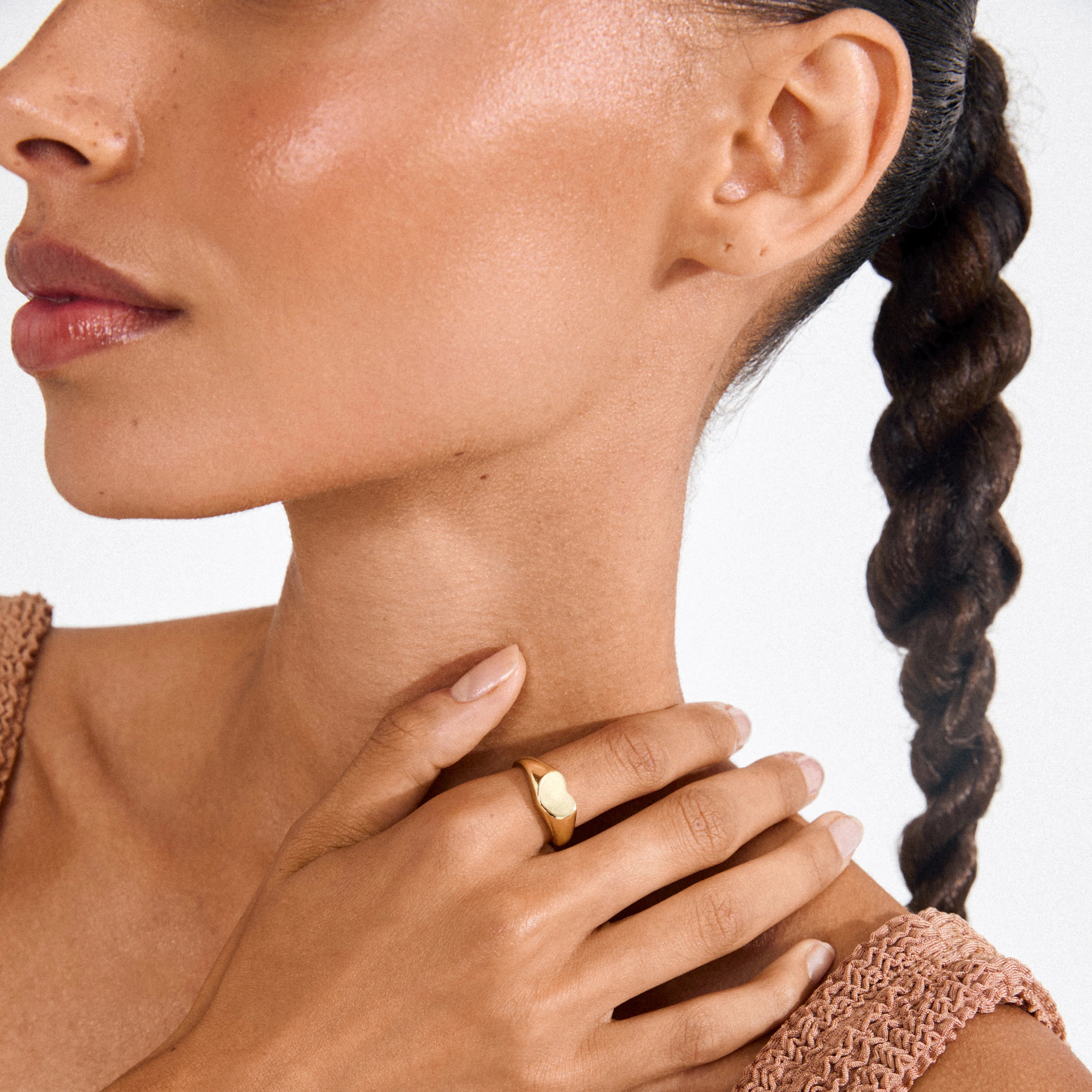 stackable gold ring, timeless gold ring, heart jewelry gold
