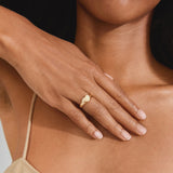 pilgrim, gold heart ring, heart signet ring, gold plated ring, everyday gold ring, minimalist gold jewelry
