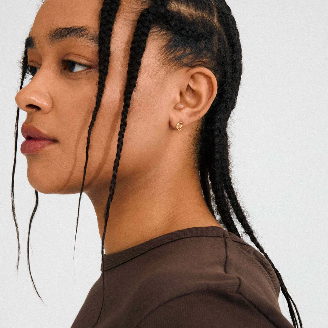 gold earnings, small gold earing stud