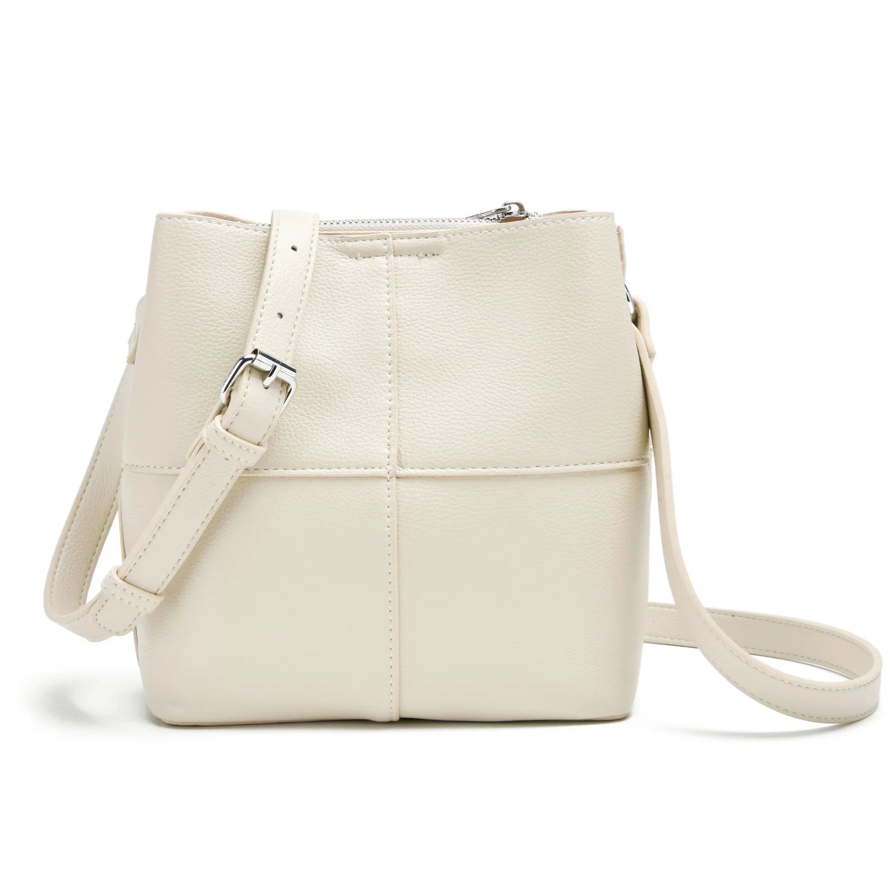 lightweight everyday purse, simple cream handbag, modern crossbody bag, neutral handbag women, chic everyday purse, small structured crossbody bag