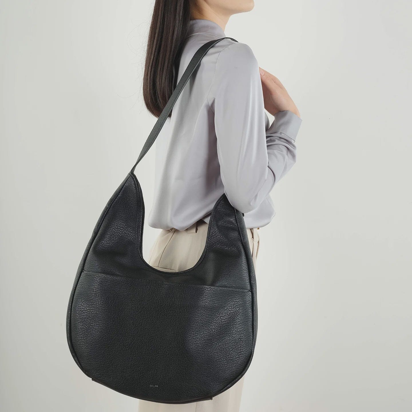 OLIVIA BLACK HOBO MESSENGER BAG, COLAB 