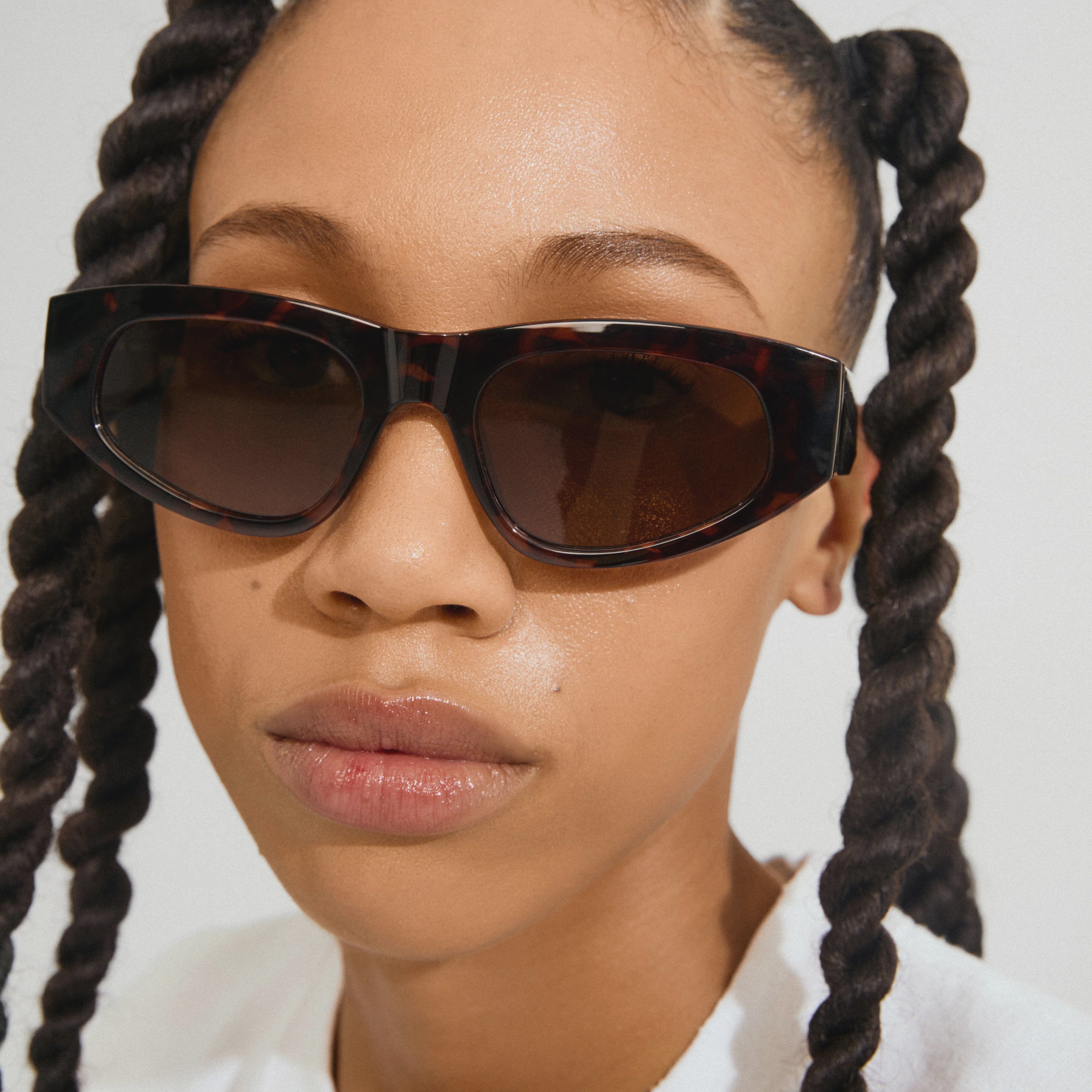 PILGRIM SUNGLASSES, tortoise rectangle sunglasses, slim frame sunglasses