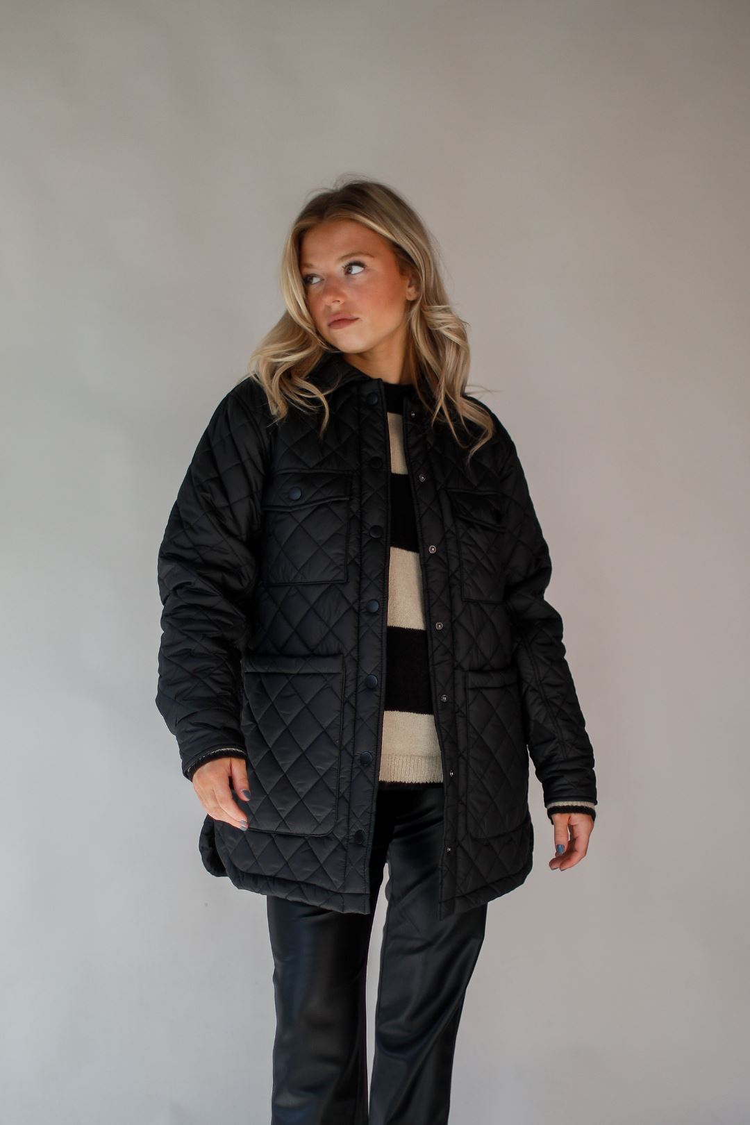 BLACK QUILTED RIDING JACKET Jacket B YOUNG 