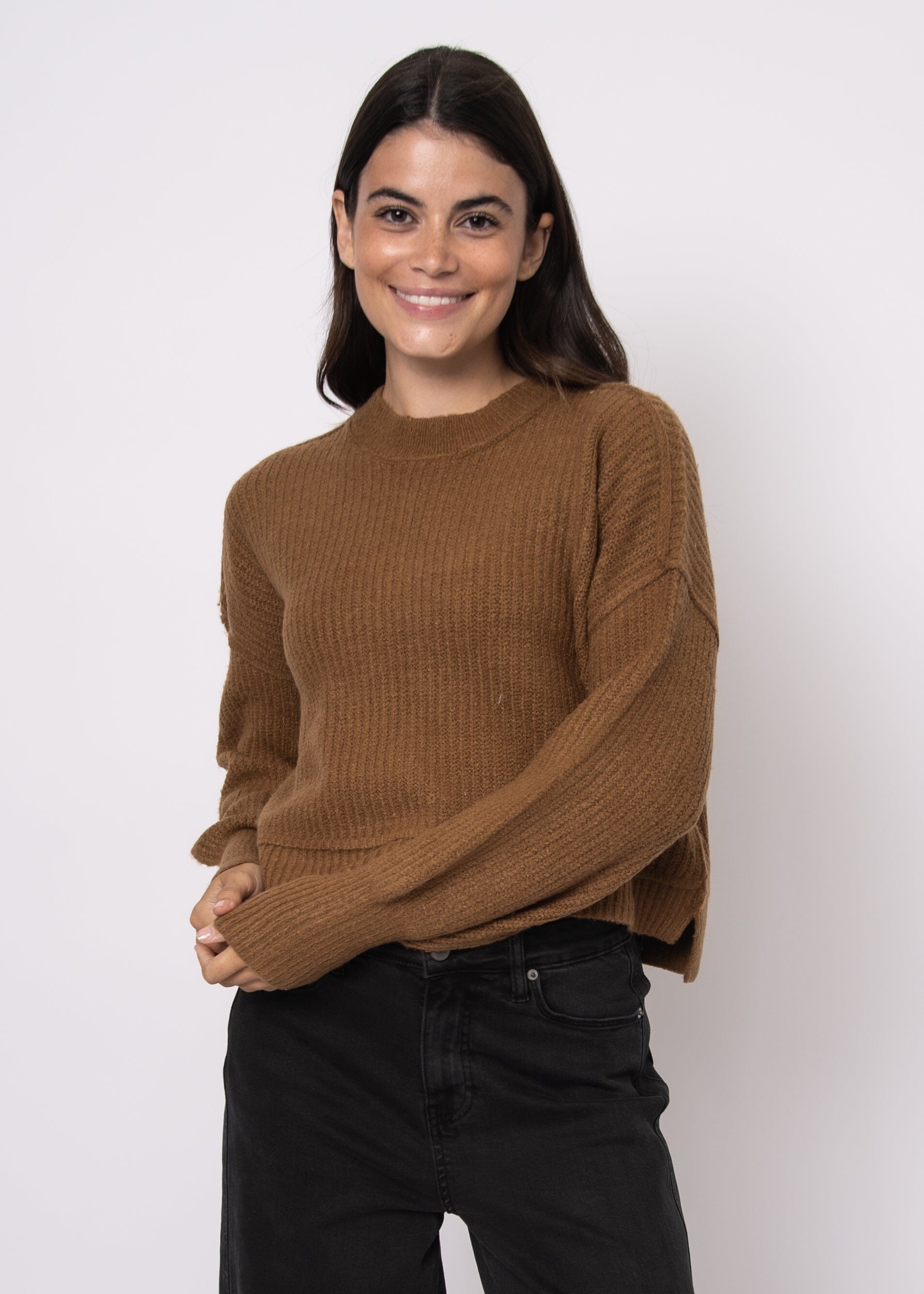 COFFEE CREW NECK PULLOVER Sweater. RD STYLE 