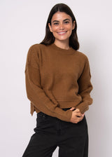 ribbed coffee jumper