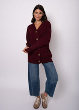 LONG BURGUNDY CARDIGAN Cardigan RD STYLE 