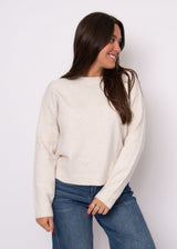 womens neutral knit sweater, soft ivory sweater outfit