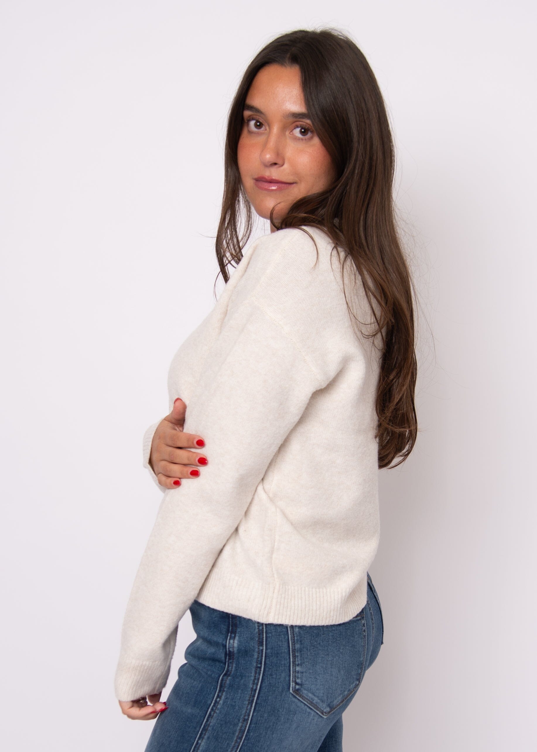 classic cream sweater women