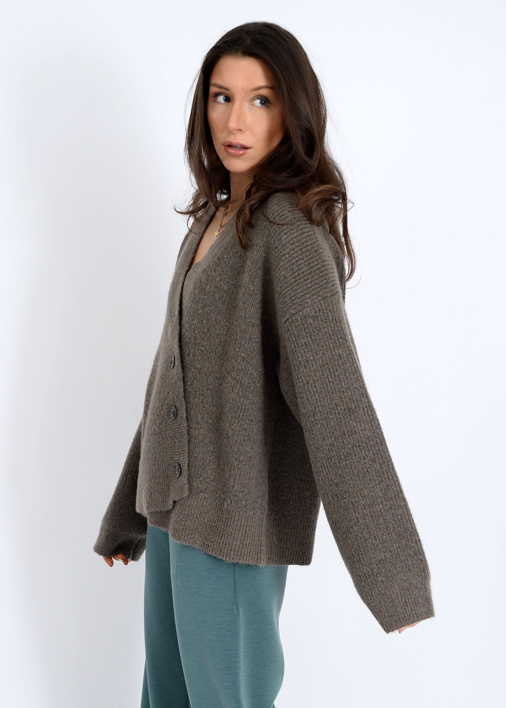 asymmetrical knit cardigan,  RD STYLE 