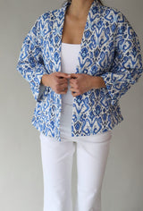 BLUE AND WHITE QUILTED JACKET Jacket B YOUNG 