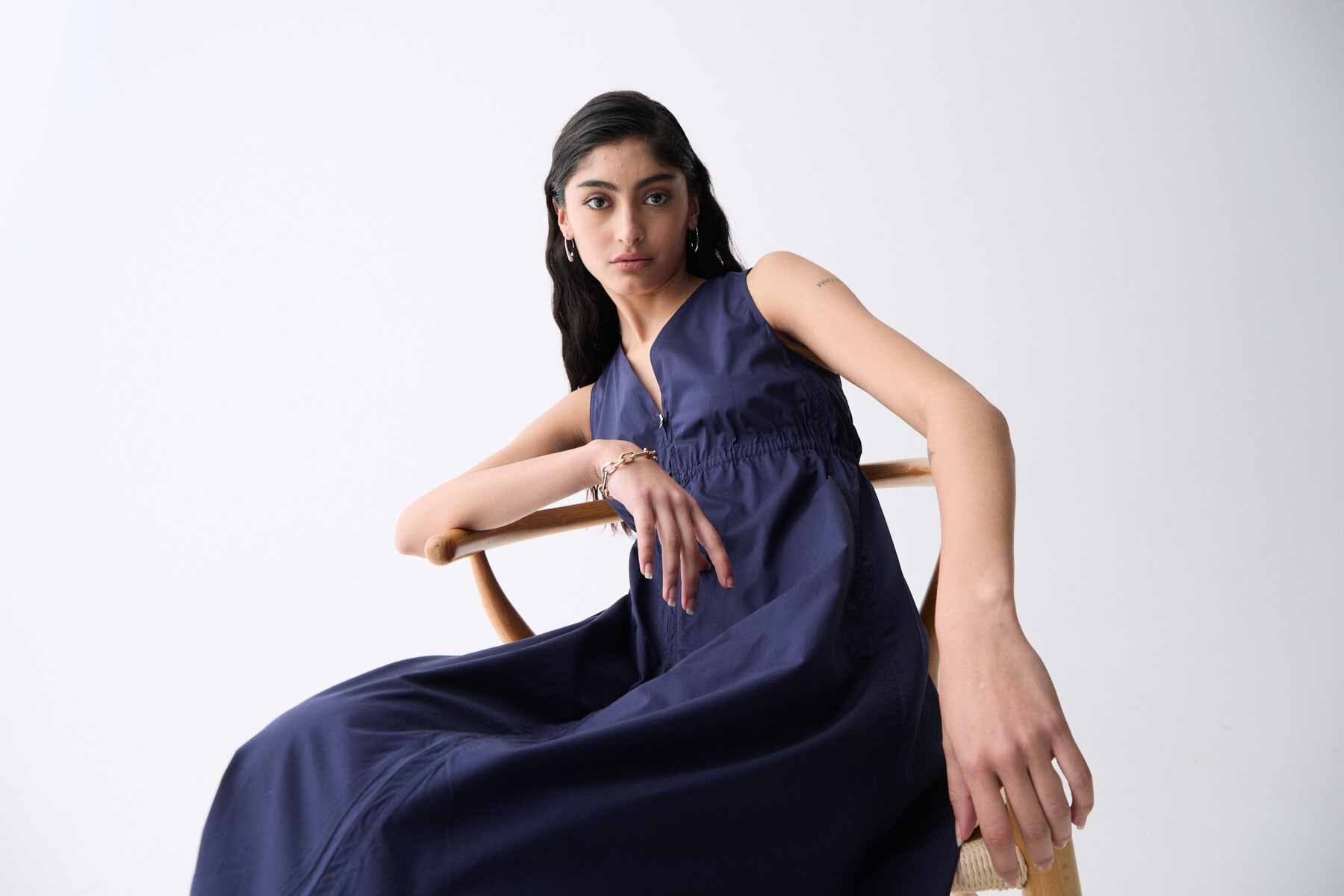 NAVY ZIP DRESS Dress DELUC 