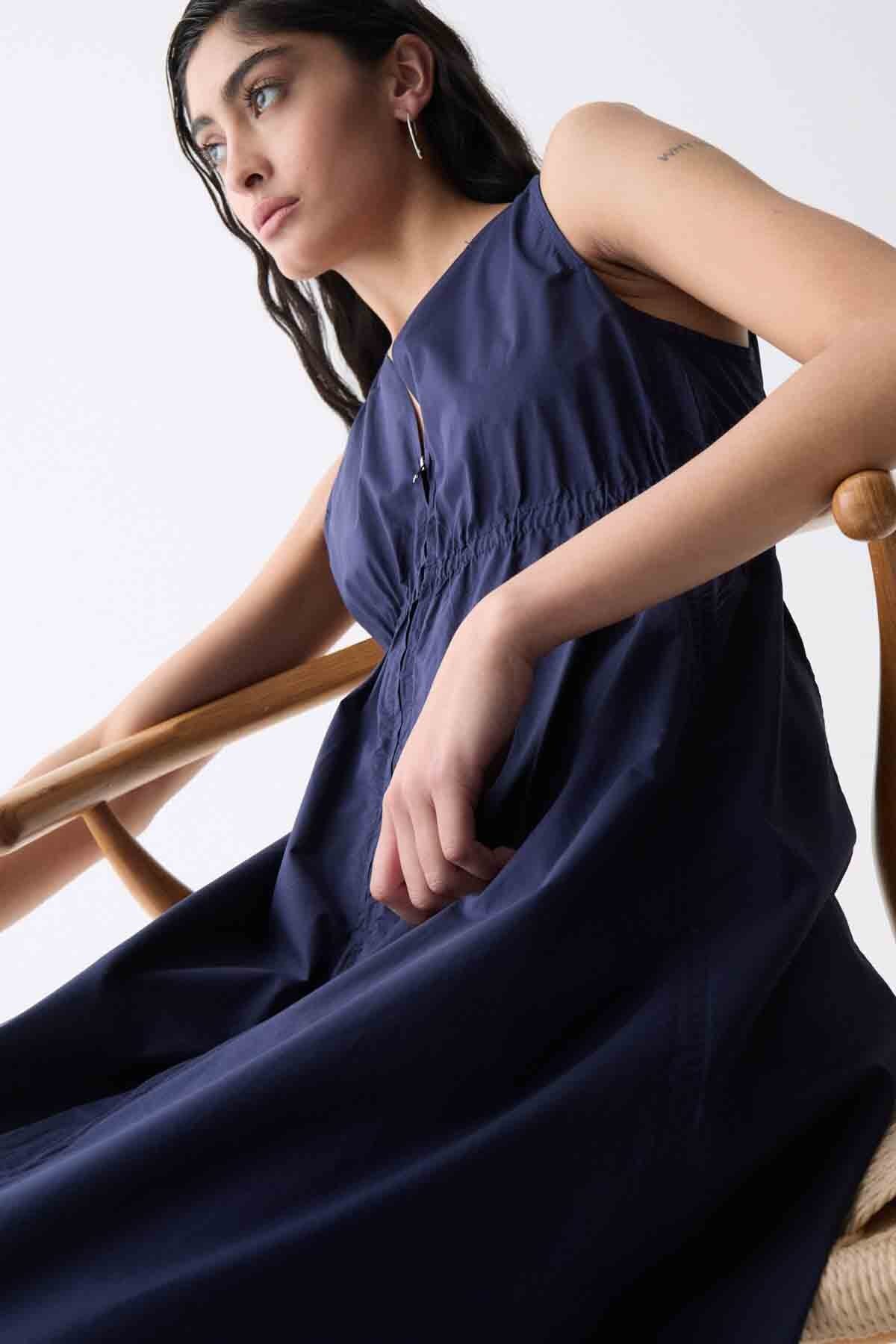 NAVY ZIP DRESS Dress DELUC 