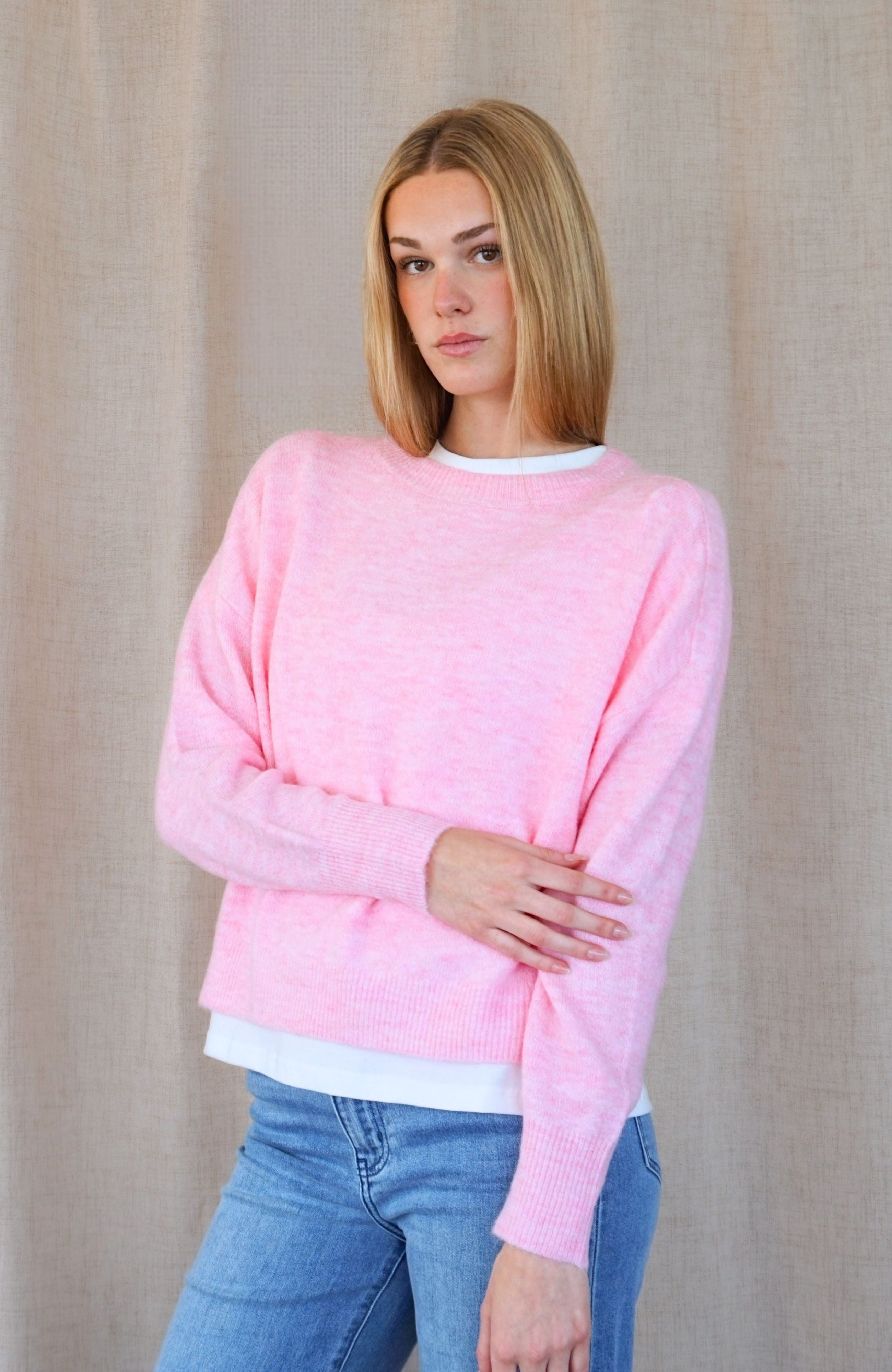 PINK KNIT PULLOVER