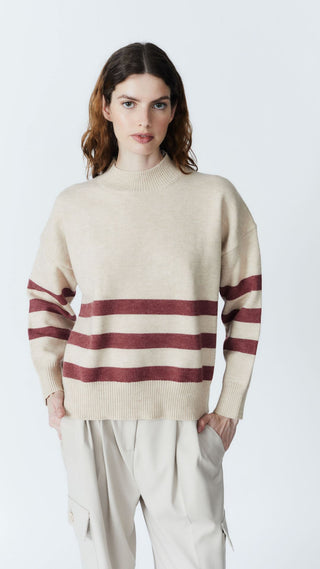 ATOMS STRIPED SWEATER (BLUSH) Sweater DELUC 