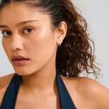 silver plated jewelry set, crystal silver earrings