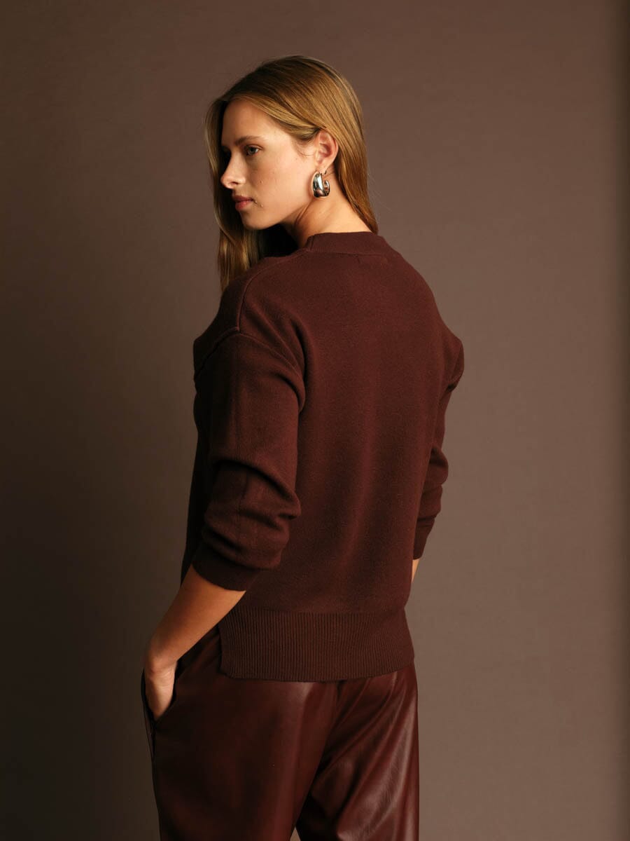 brown pullover top