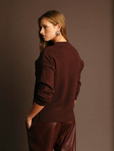 brown pullover top