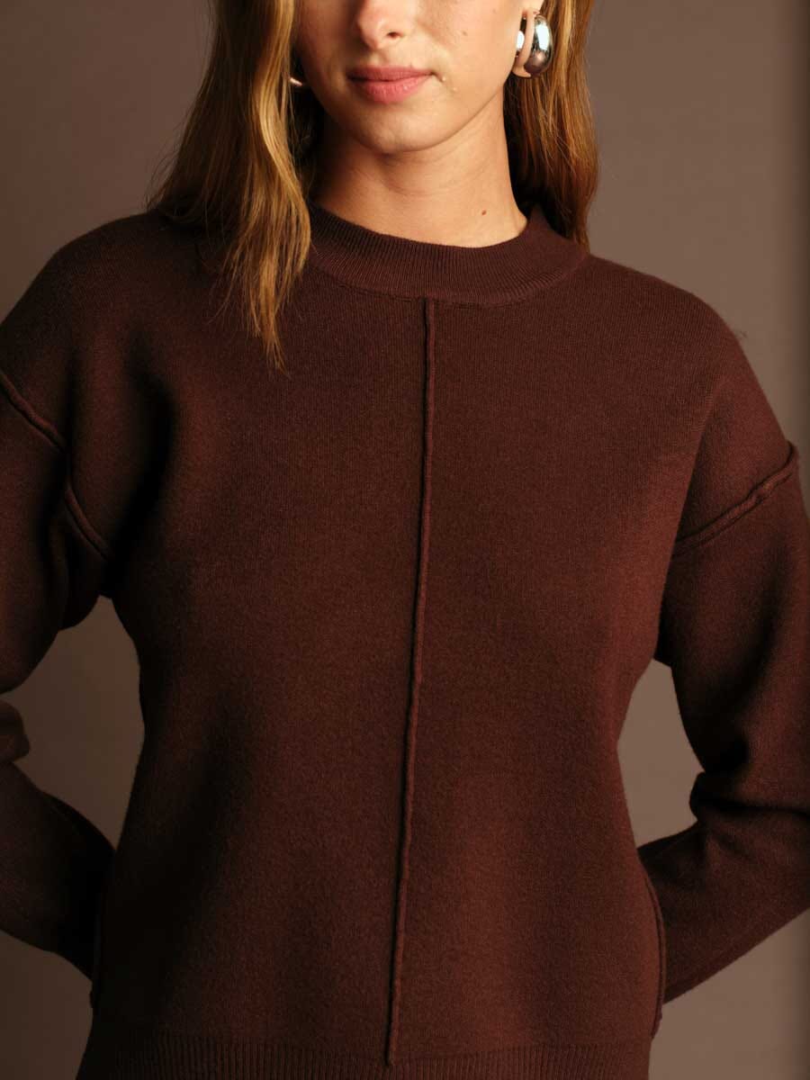 soft crewneck knit, everyday fall sweater