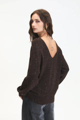 SPARKLE CHOCOLATE BROWN SWEATER Sweater DELUC 
