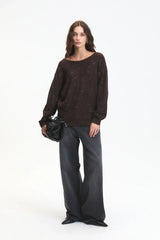 SPARKLE CHOCOLATE BROWN SWEATER Sweater DELUC 
