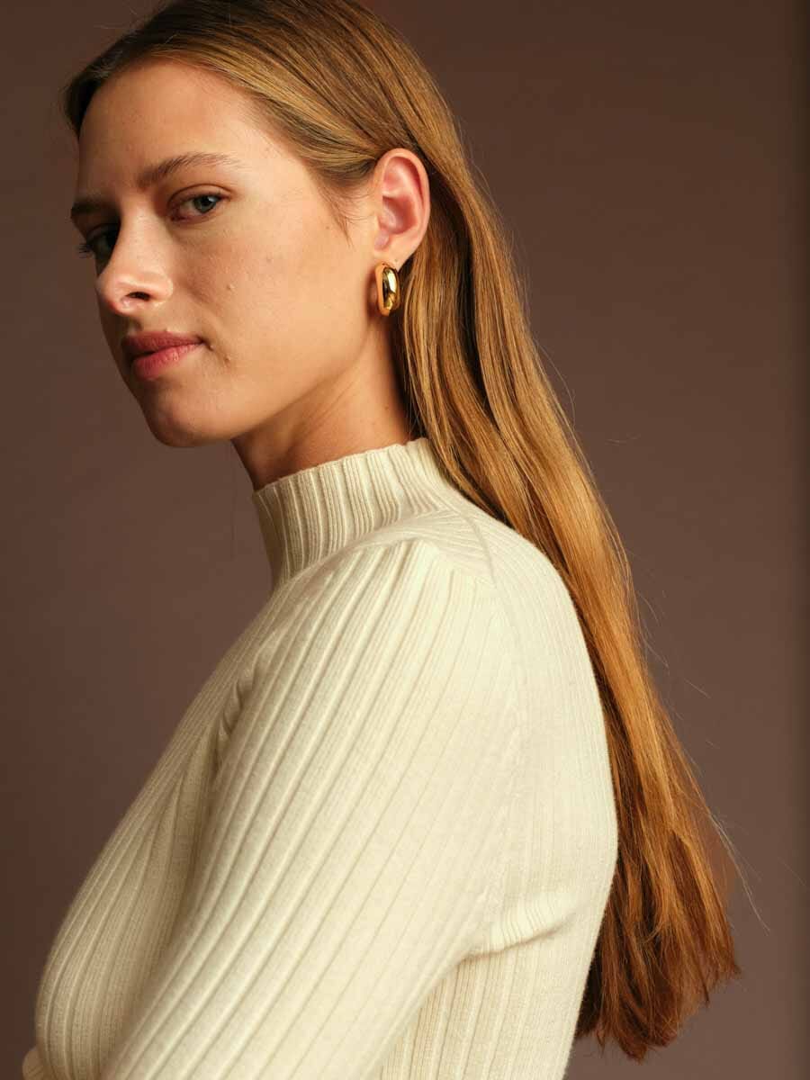 ivory mock neck sweater