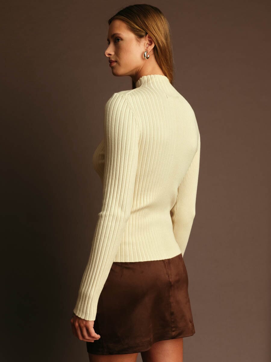 fitted neutral knit