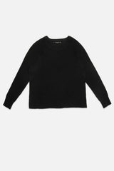 crew neck black sweater outfit, chic everyday knit top, fall winter black sweater