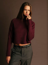 PUGLIESE SWEATER, BURGUNDY Sweater, DELUC 