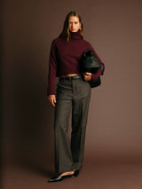 ibbed edge sweater, modern knitwear