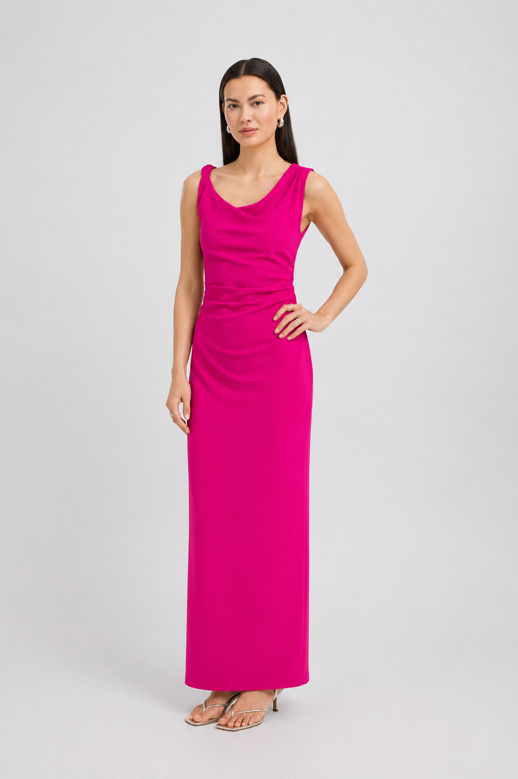 pink maxi dress women, ruched maxi dress, knotted shoulder dress, sleeveless maxi dress women, soft blue maxi dress, wedding guest dress women, fitted maxi dress, elegant summer maxi dress, vacation evening dress, women’s occasion dress, flattering ruched dress, minimalist maxi dress