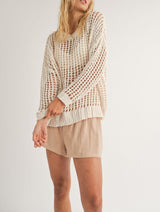 RELAXED OPEN KNIT SWEATER Top SADIE AND SAGE 
