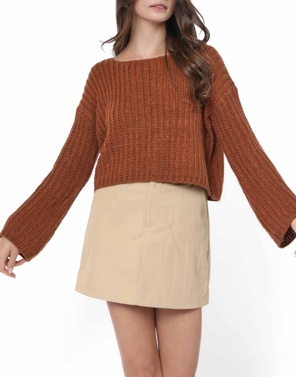 ROSALIA BROWN SWEATER, SADIE AND SAGE 