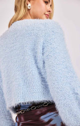 SKY BLUE FUZZY PULLOVER Sweater SADIE AND SAGE 