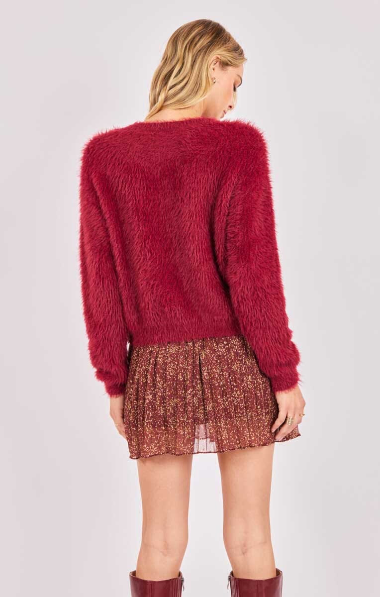 soft textured red sweater, cozy red cardigan outfit, red cardigan womens fashion 