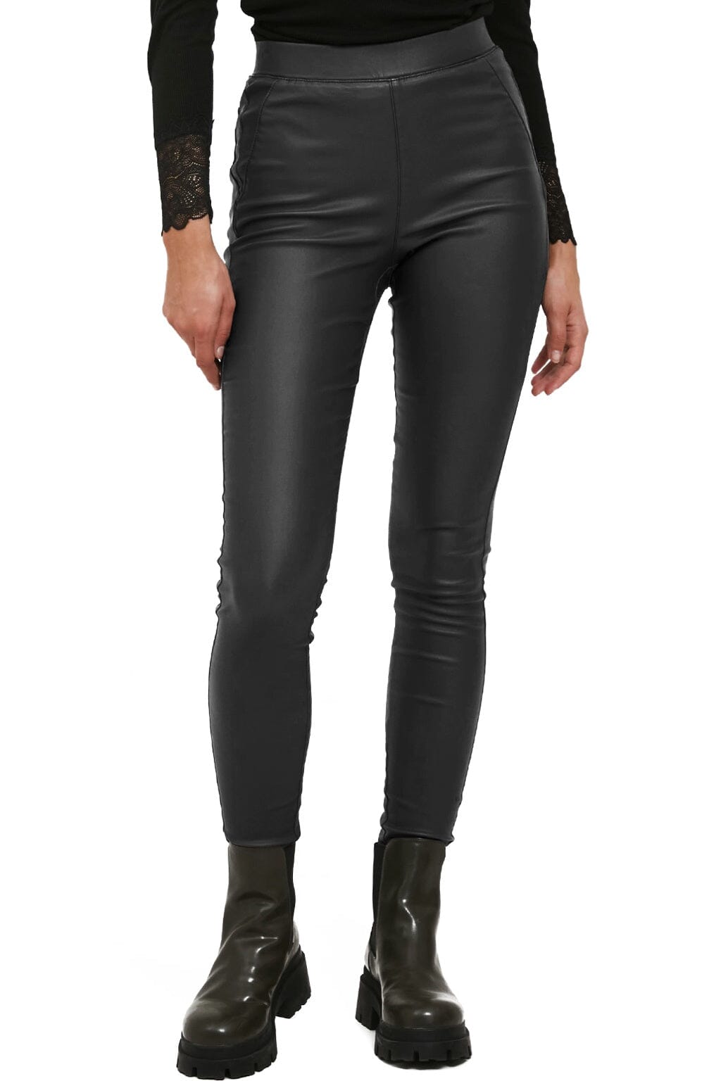 KIKO LEATHER LEGGING (BLACK) PANT B YOUNG 