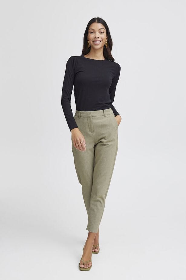 PAMILA BLACK LONG SLEEVE TOP Top B YOUNG 