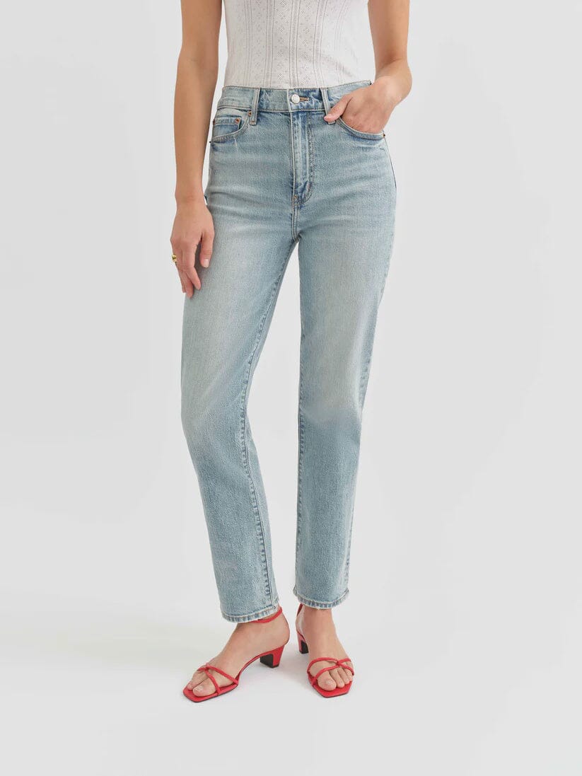 HIGH RISE SLIM STRAIGHT DENIM, DAZE 