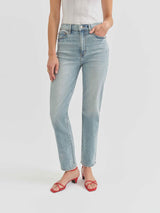 HIGH RISE SLIM STRAIGHT DENIM, DAZE 