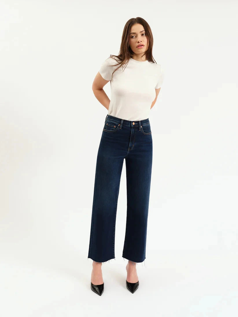 flattering fit jeans, raw hem jeans